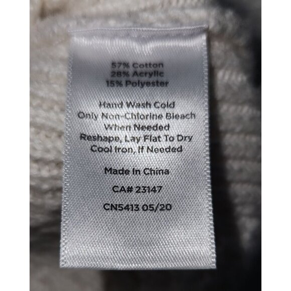 Talbots Womens Small White Soft Knit Sweater With Button Shoulder Cotton/Acrylic - Picture 4 of 6